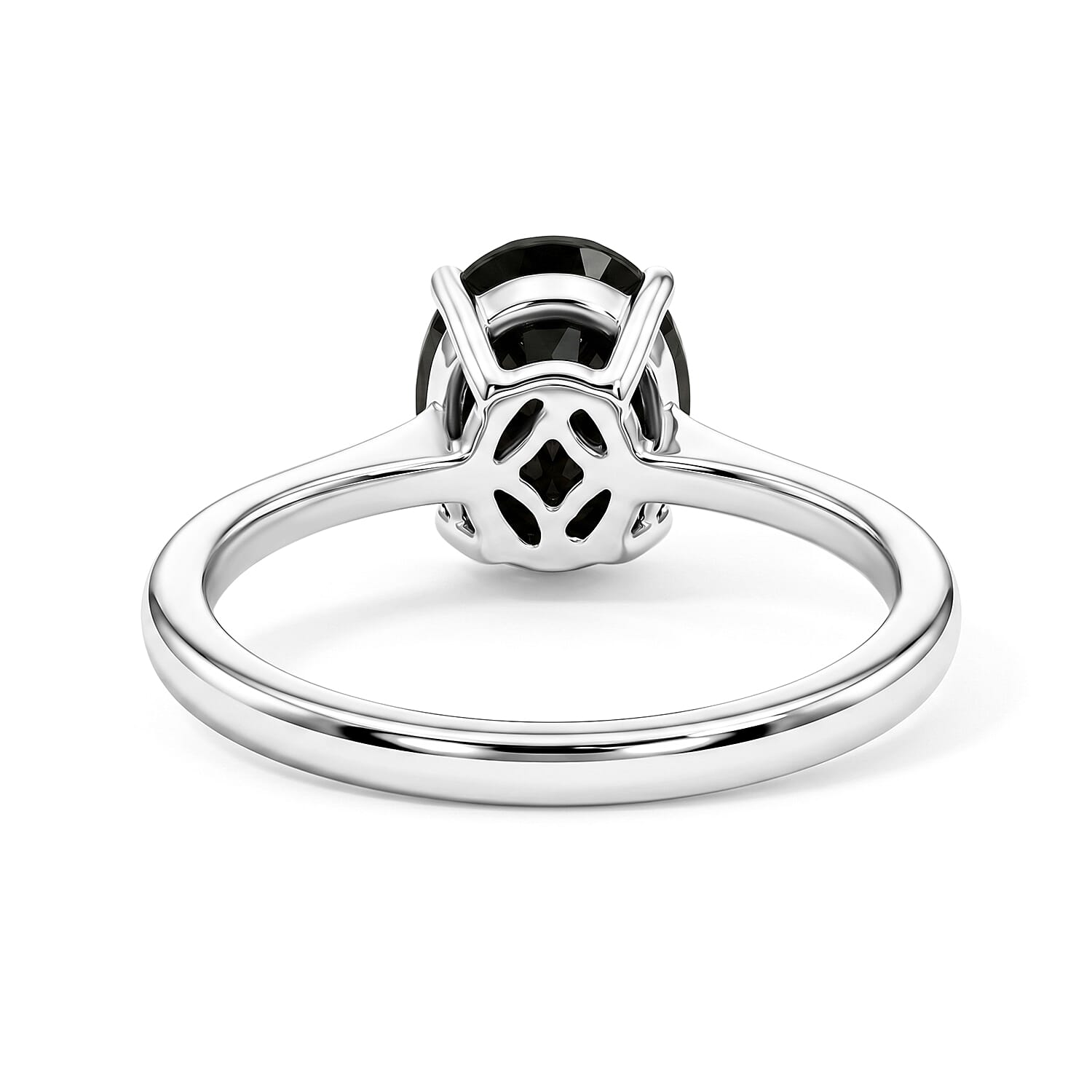 D'Joy Elite Shungite 1.40 ctw Ring in Platinum Over Sterling Silver (Size 5.0)