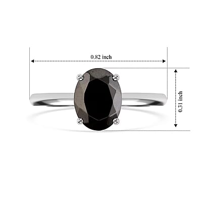D'Joy Elite Shungite 1.40 ctw Ring in Platinum Over Sterling Silver (Size 5.0)