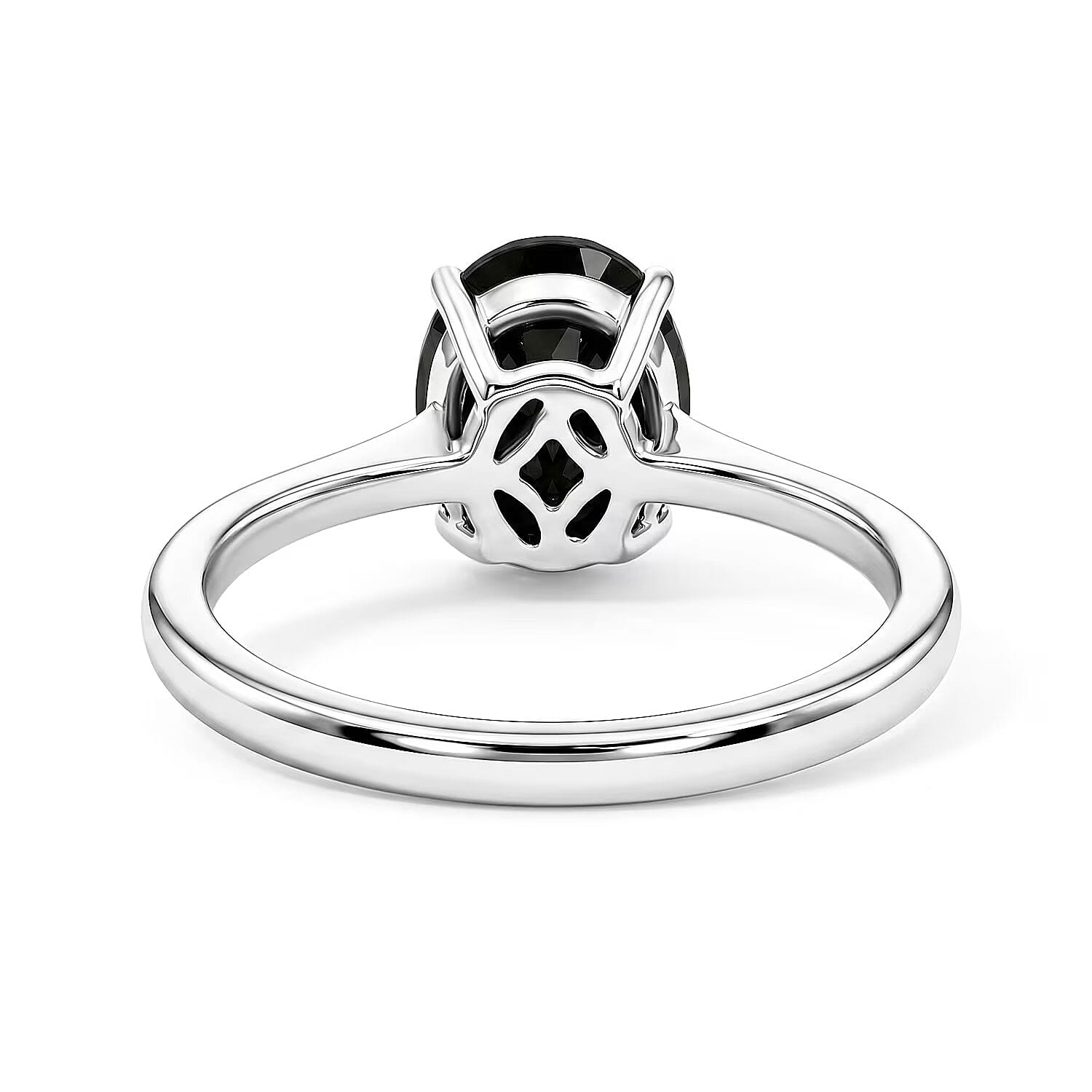 D'Joy Elite Shungite 1.40 ctw Ring in Platinum Over Sterling Silver (Size 5.0)
