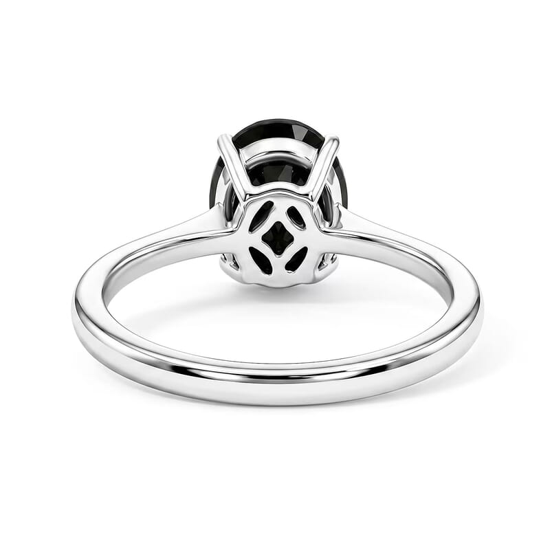 D'Joy Elite Shungite 1.40 ctw Ring in Platinum Over Sterling Silver (Size 5.0)