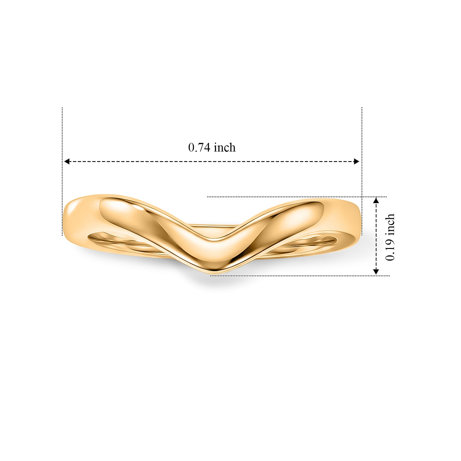 D'Joy 14K YG Over Sterling Silver Ring (Size 5.0) 2 Grams