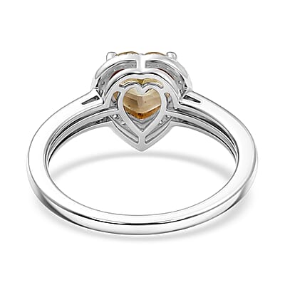 D'Joy AAA Turkizite and Diamond 1.47 ctw Ring in Rhodium Over Sterling Silver (Size 7.0)