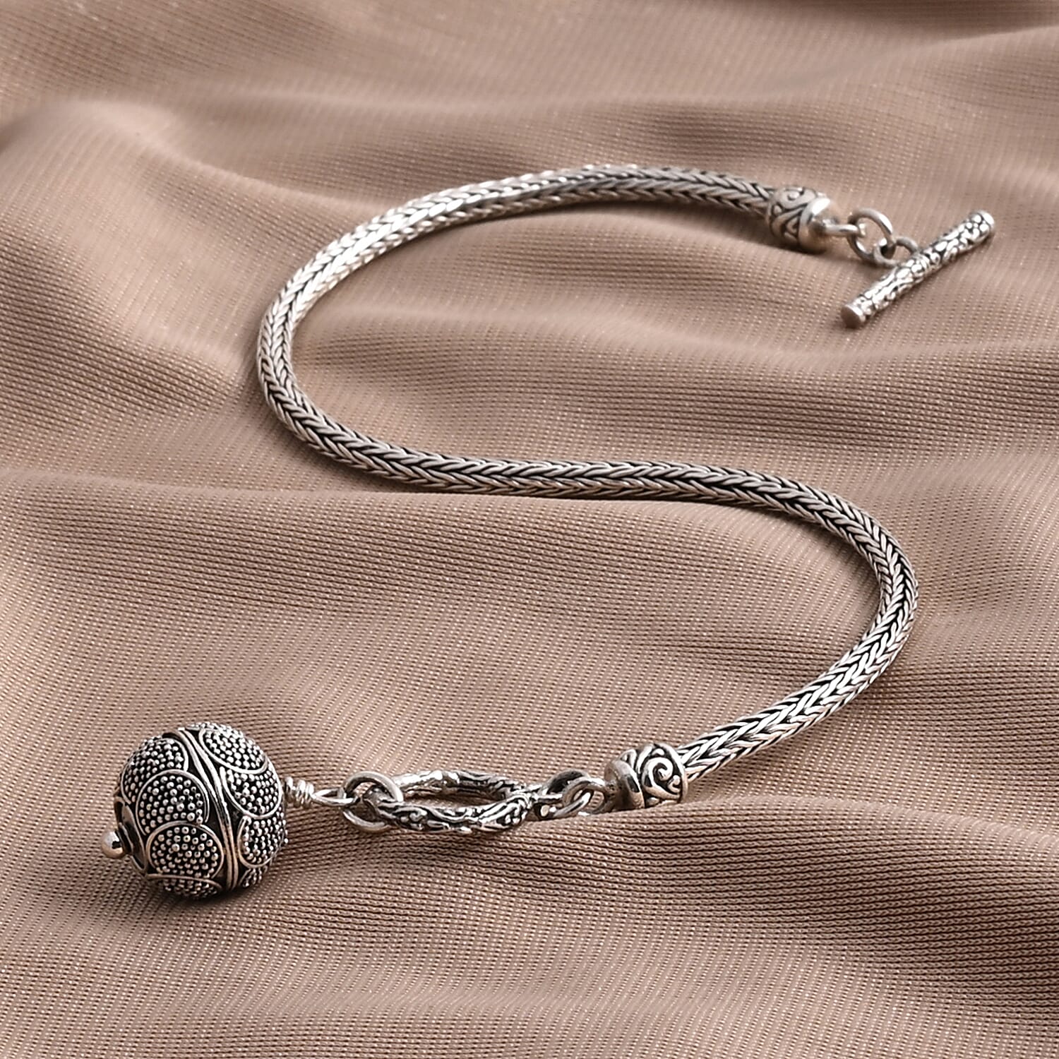 Sterling Silver Bali Legacy Braided Chain Bracelet