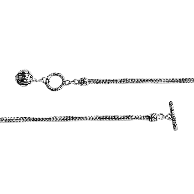 Bali Legacy Sterling Silver Toggle Bracelet with Charm