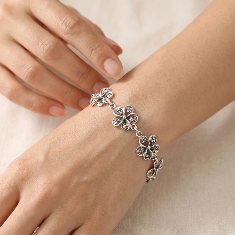 Artistry Tarakashi Collection Bracelet in Sterling Silver (7.25 In) 8.30 Grams