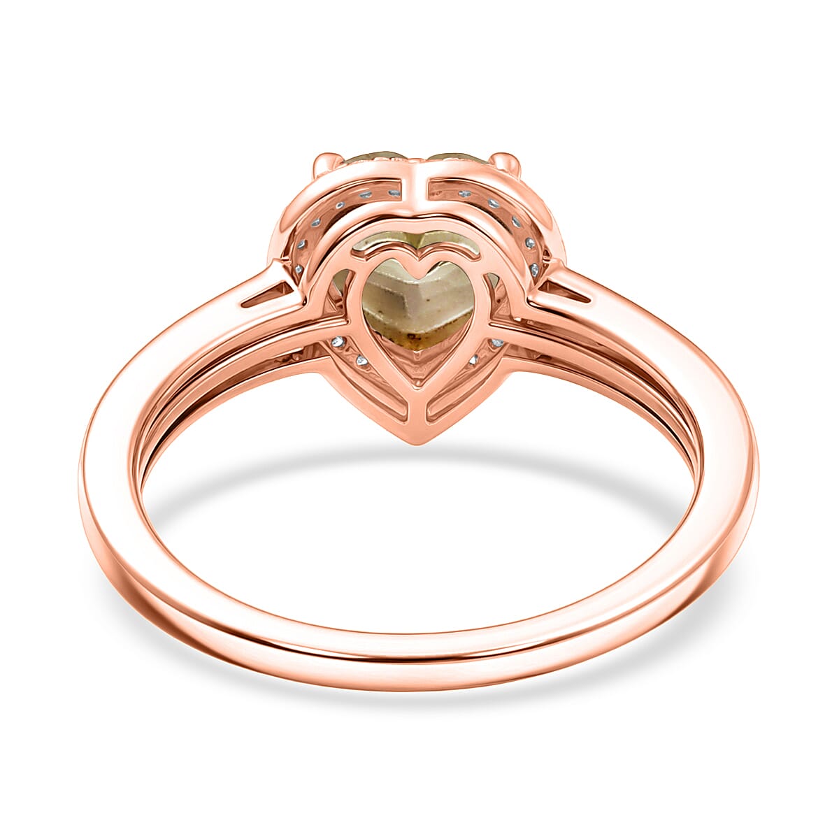 Luxoro AAA Turkizite and Diamond I2 1.47 ctw Ring in 10K Rose Gold (Size 11.0) image number 4