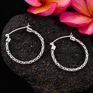 Bali Legacy Padian Texture Earrings in Sterling Silver 6.10 Grams
