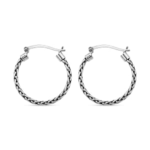 Bali Legacy Padian Texture Earrings in Sterling Silver 6.10 Grams