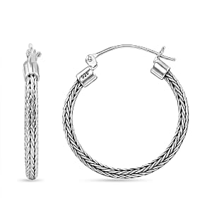 Bali Legacy Tulang Naga Texture Earrings in Sterling Silver 6.80 Grams