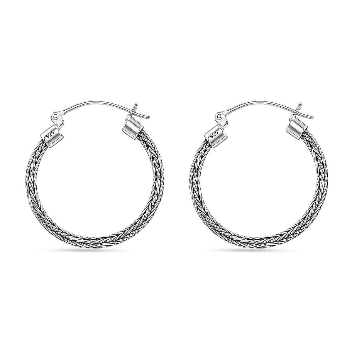 Bali Legacy Tulang Naga Texture Earrings in Sterling Silver 6.80 Grams image number 3