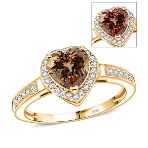 Rhapsody AAA Turkizite and Diamond E-F, VS 1.47 ctw Ring in 18K Yellow Gold (Size 5.5) 4 Grams