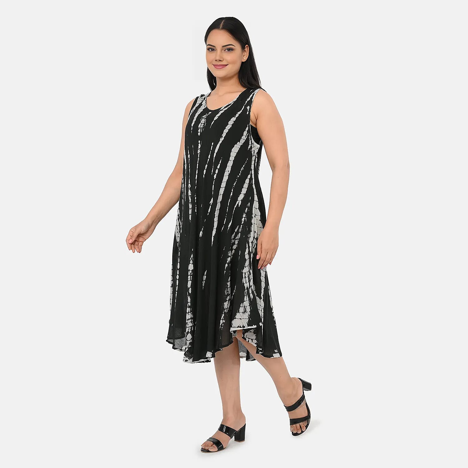 La Marey Black Tie Dye Umbrella Dress - One Size Fits Most