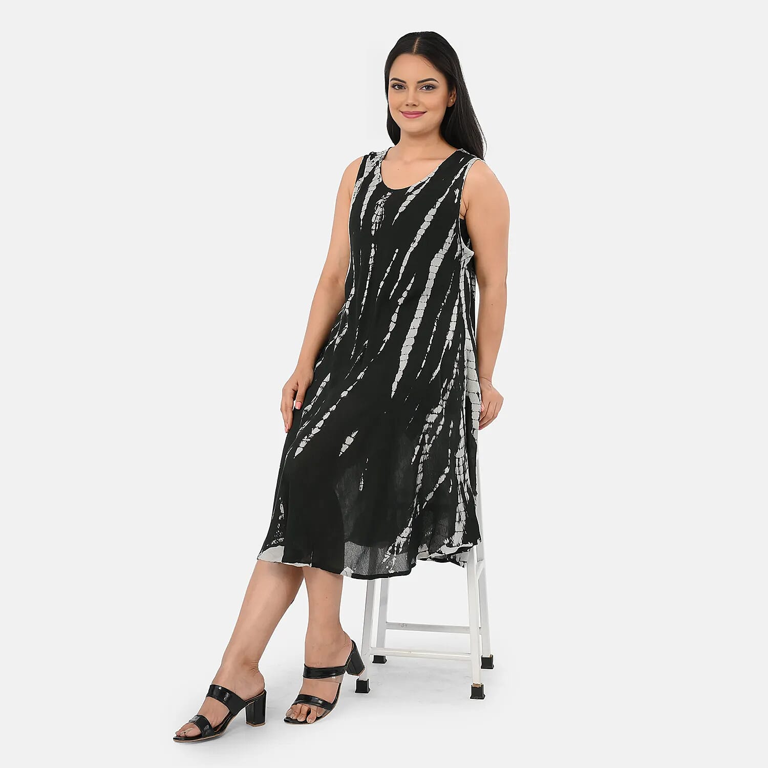 La Marey Black Tie Dye Umbrella Dress - One Size Fits Most