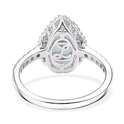 Certified & Appraised Luxoro AAA Santa Maria Aquamarine and Diamond I2 1.85 ctw Ring in 10K White Gold (Size 10.0)