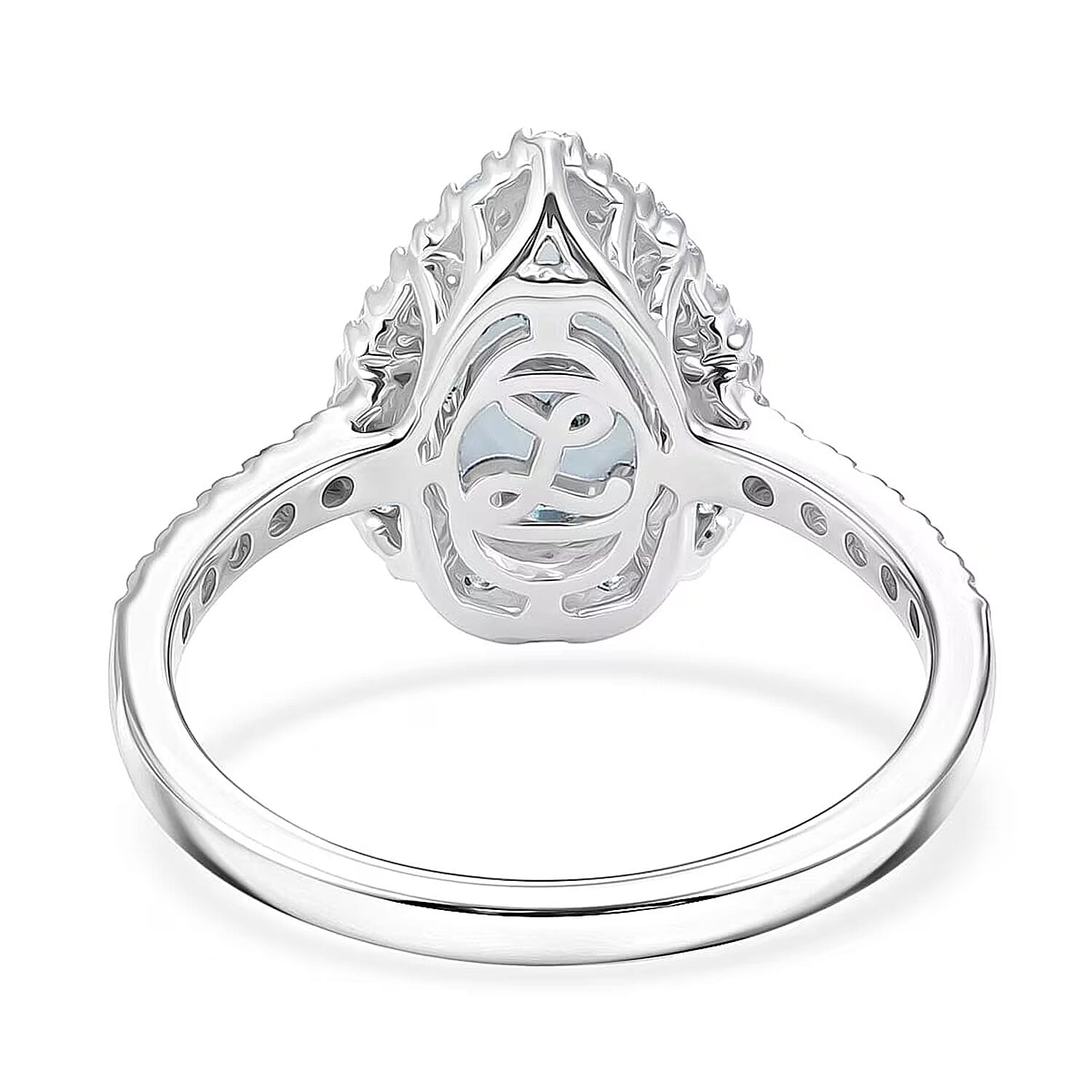 Certified & Appraised Luxoro AAA Santa Maria Aquamarine and Diamond I2 1.85 ctw Ring in 10K White Gold (Size 5.0)