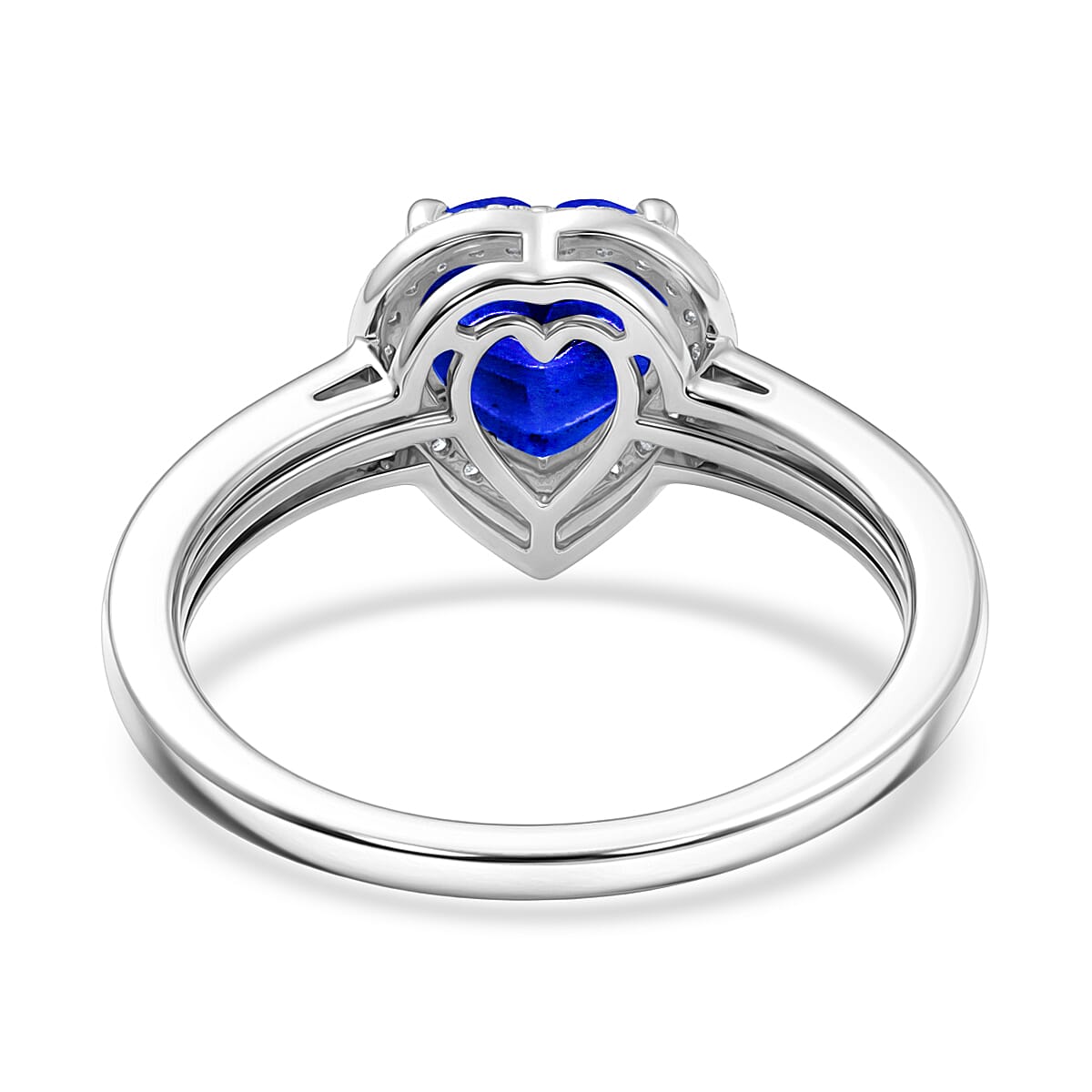 Rhapsody AAAA Tanzanite and Diamond E-F, VS 1.42 ctw Ring in 18K White Gold (Size 11.0) 4 Grams image number 4