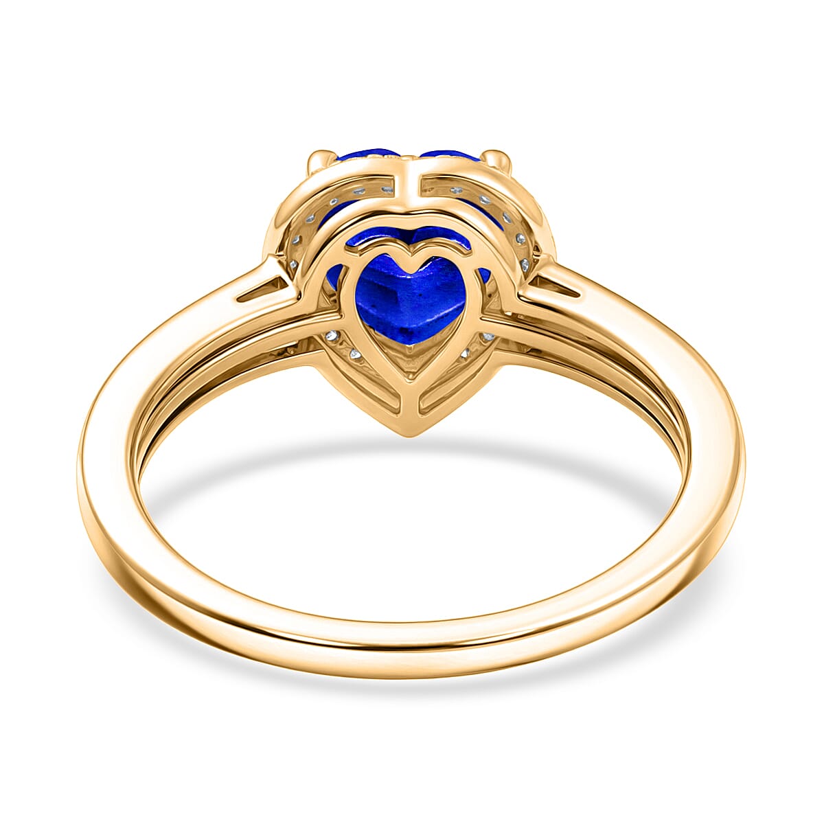 Rhapsody AAAA Tanzanite and Diamond E-F, VS 1.42 ctw Ring in 18K Yellow Gold (Size 8.5) 4 Grams image number 4