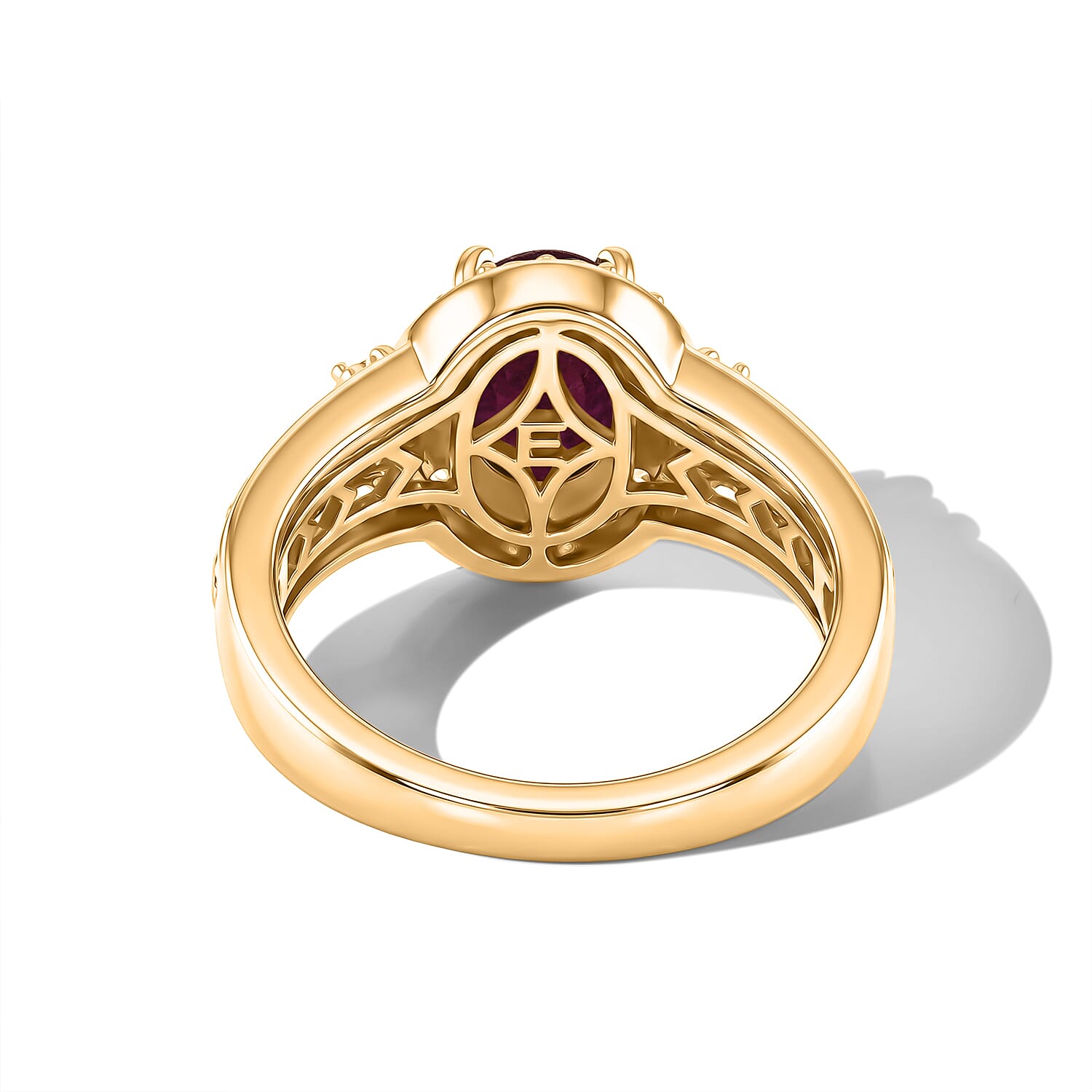 EverTrue Niassa Ruby (FF) and Multi Gemstone 2.10 ctw Ring in 18K YG Plated (Size 6.0)