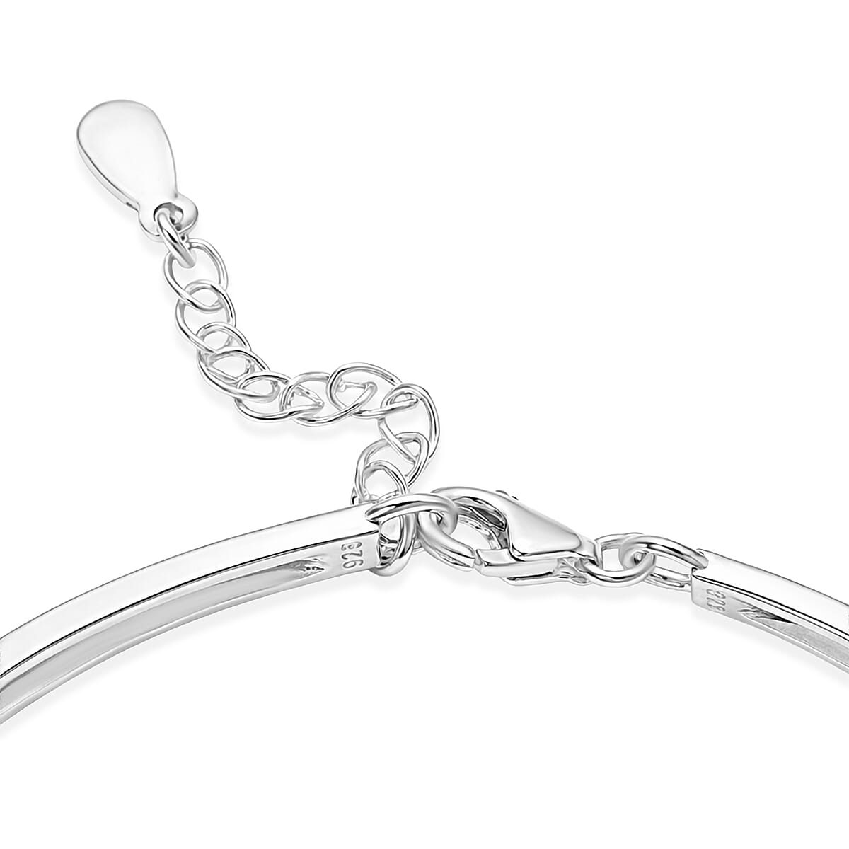 Butterscotch Amber, Simulated Diamond 0.80 ctw Bracelet in Sterling Silver (6.5-7.5In) image number 4