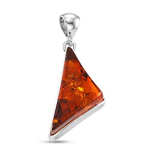 Baltic Amber Pendant without Chain in Sterling Silver