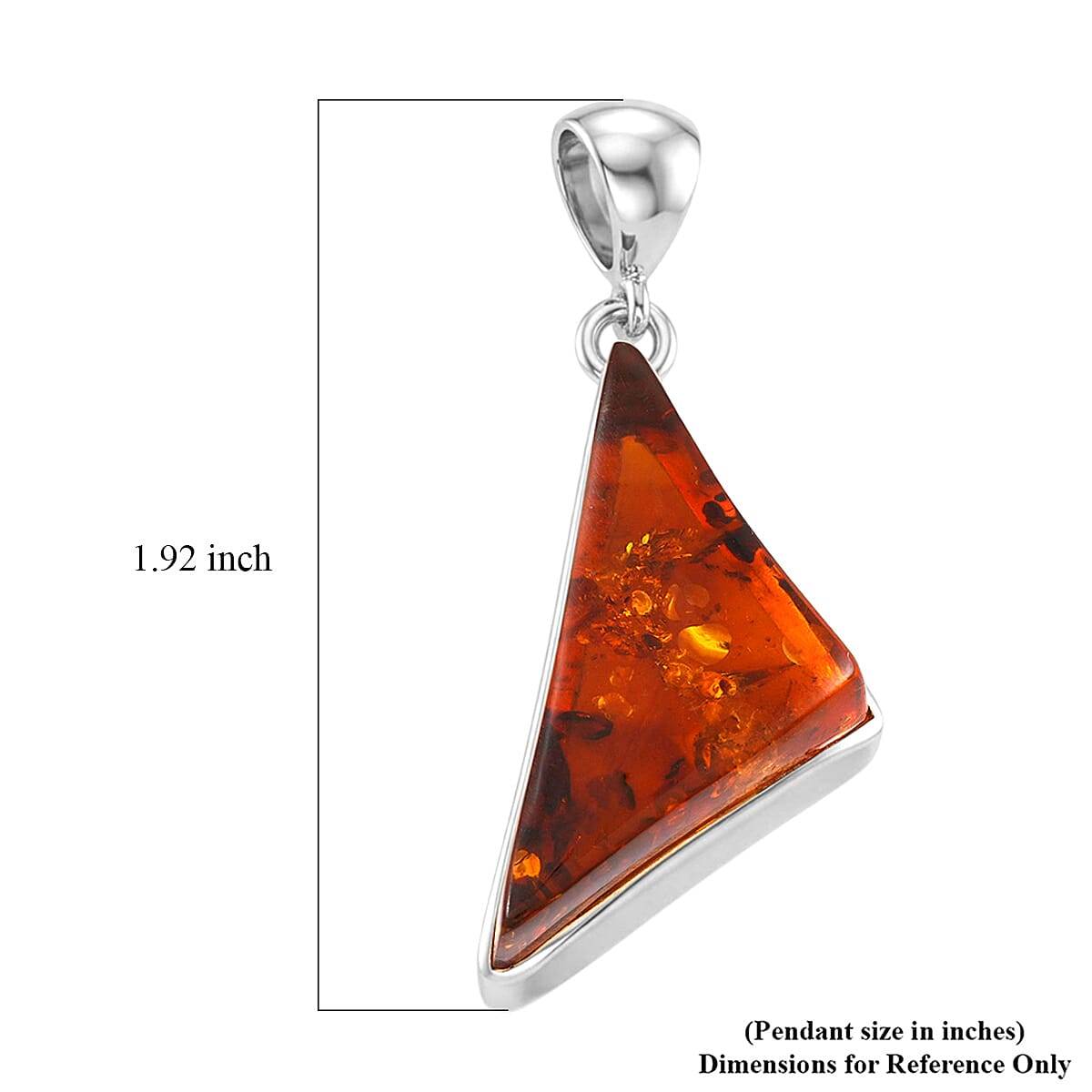 Baltic Amber Pendant without Chain in Sterling Silver image number 4