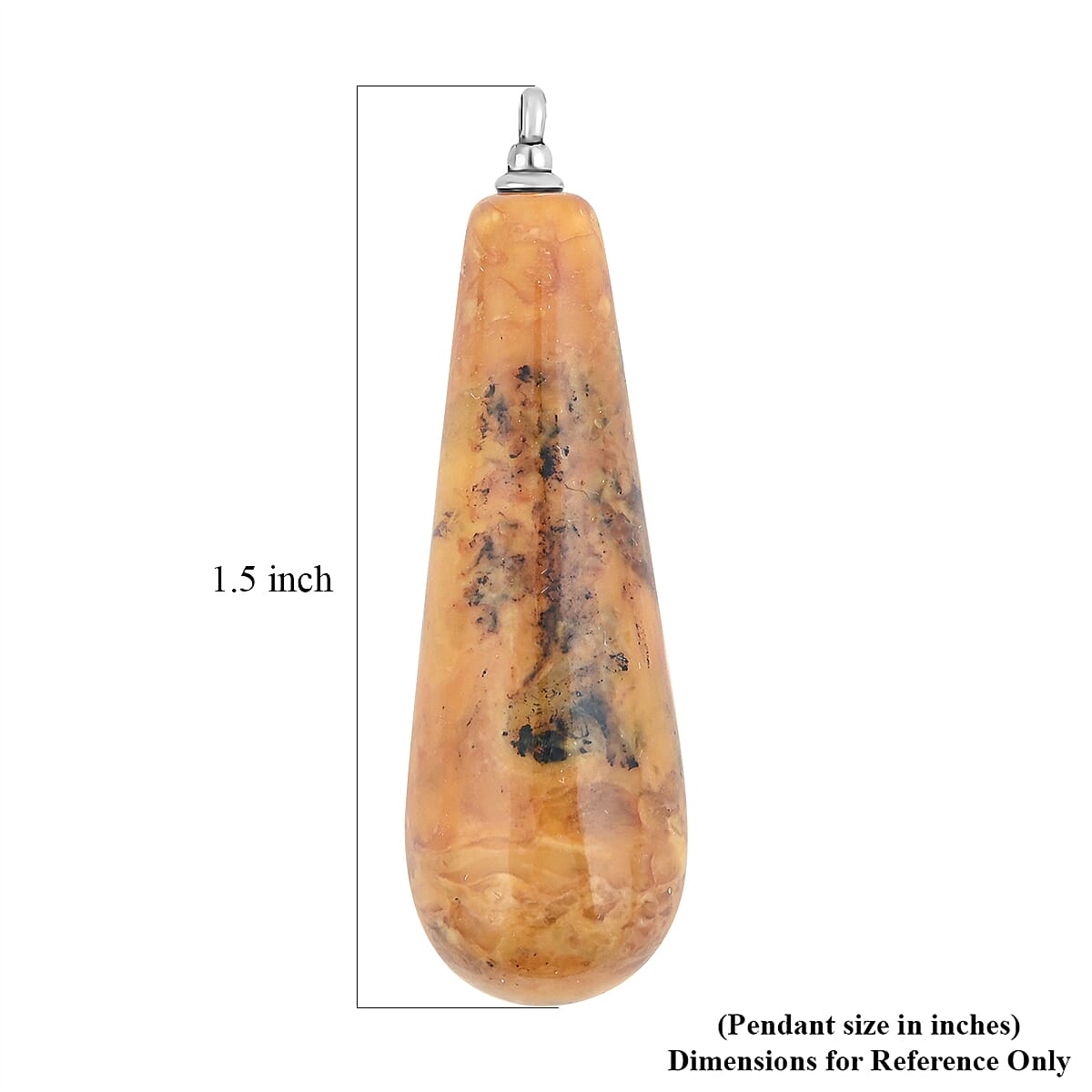 Baltic Amber Pendant without in Sterling Silver