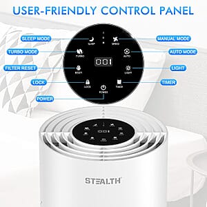 Closeout Stealth Air Purifier with Aromatherapy -White