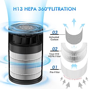 Closeout Stealth Air Purifier with Aromatherapy -Black