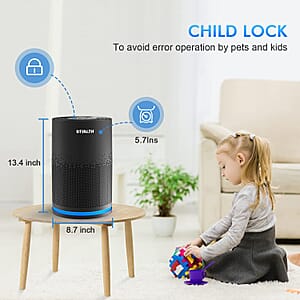 Closeout Stealth Air Purifier with Aromatherapy -Black