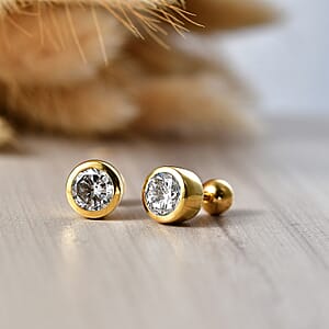 Lab Grown Diamond / Yellow Gold Over Sterling Silver - Product card gallery slide 2 (10198331719993)