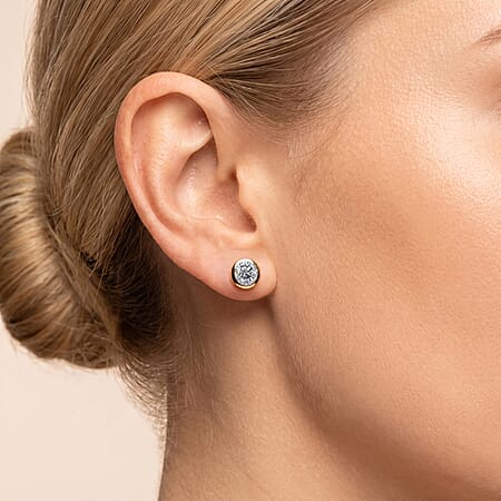 Lab Grown Diamond / Yellow Gold Over Sterling Silver - Product card gallery slide 2 (10198331719993)