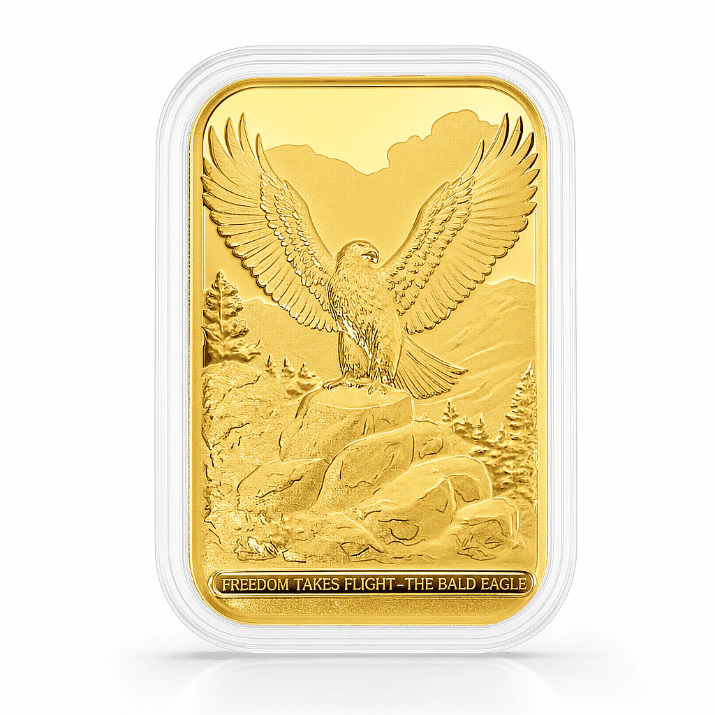 Bald Eagle 24k Gold Embossed Sheet 10mg (Del. In 10-12 Days)