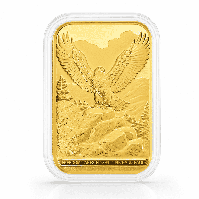 Bald Eagle 24k Gold Embossed Sheet 10mg