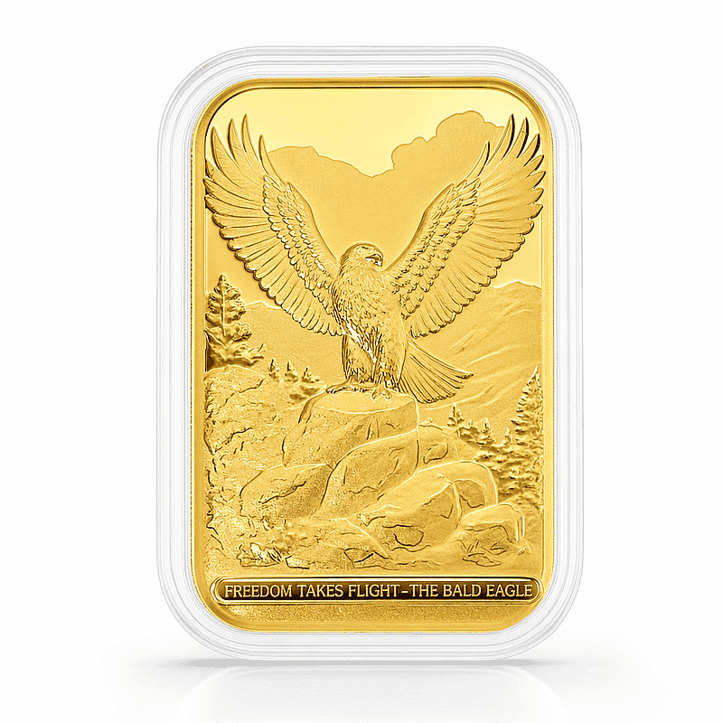 Bald Eagle 24k Gold Embossed Sheet 10mg