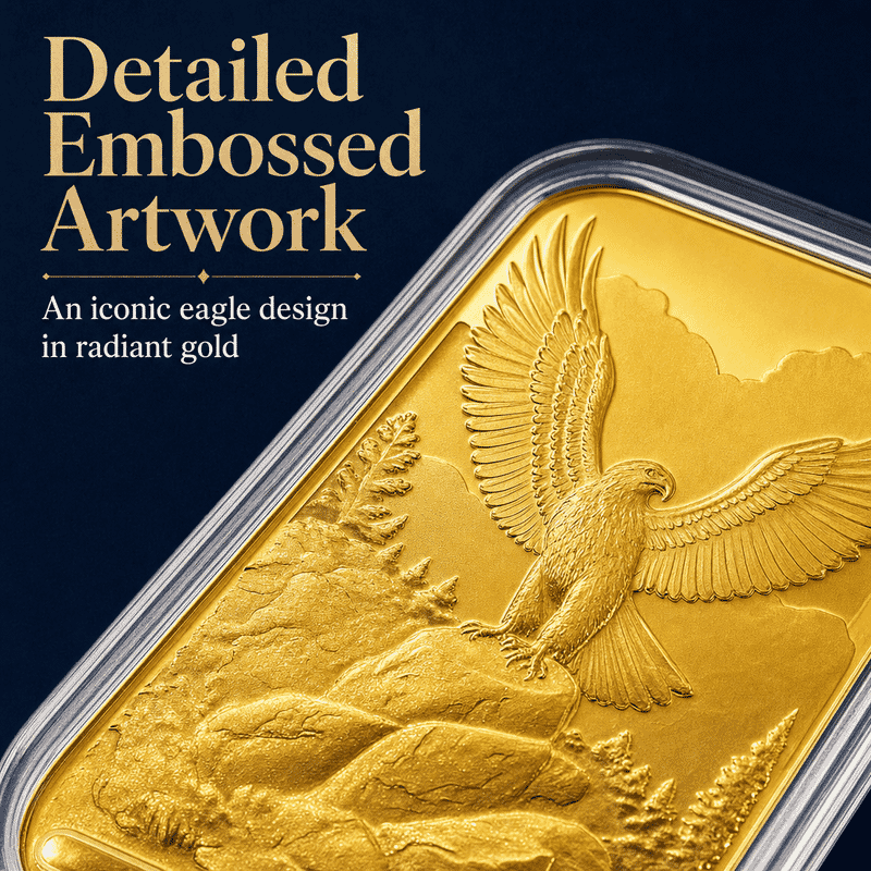 Bald Eagle 24k Gold Embossed Sheet 10mg