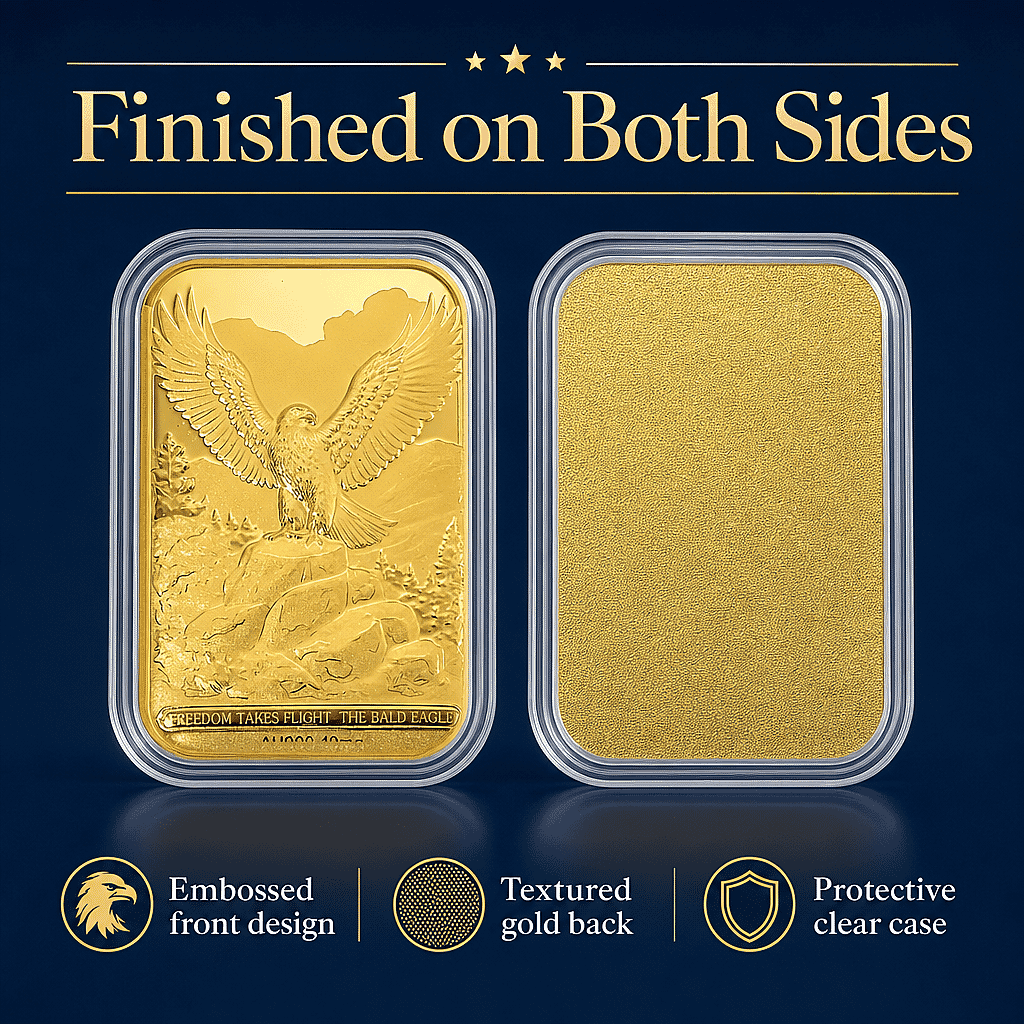 Bald Eagle 24k Gold Embossed Sheet 10mg (Del. In 10-12 Days)