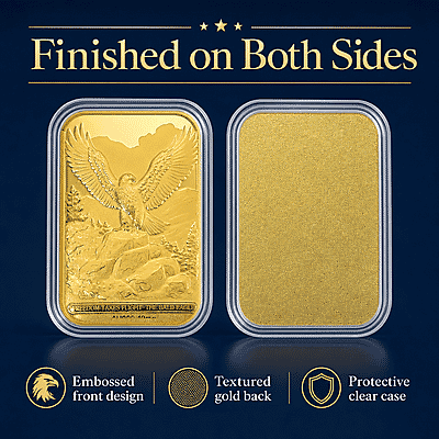 Bald Eagle 24k Gold Embossed Sheet 10mg