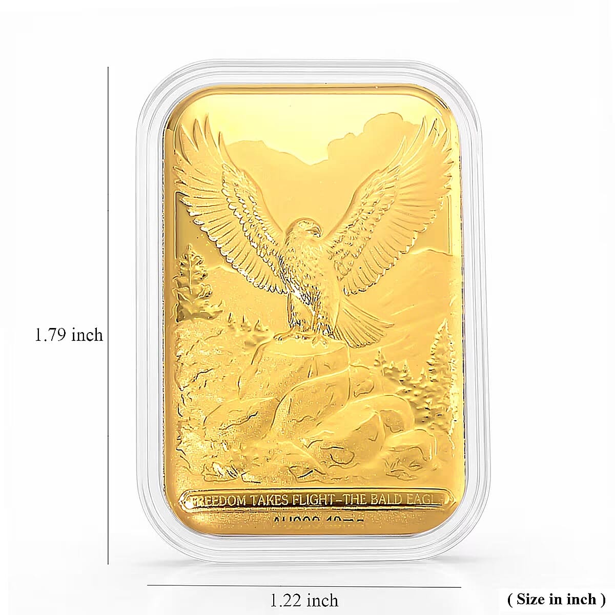24K Gold Freedom Takes Flight &ndash; Bald Eagle Tribute Embossed Sheet (31x45.5mm) 10mg image number 5