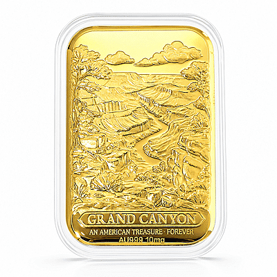 24K Gold Grand Canyon - American Treasure Forever Embossed Sheet (31x45.5mm) 10mg - Product card gallery slide 1 (10178493448505)