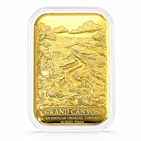 24K Gold Grand Canyon - American Treasure Forever Embossed Sheet (31x45.5mm) 10mg - Product card gallery slide 1 (10178493448505)