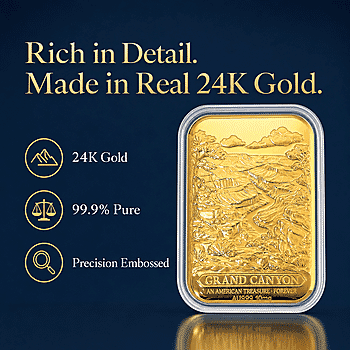 24K Gold Grand Canyon - American Treasure Forever Embossed Sheet (31x45.5mm) 10mg - Product card gallery slide 2 (10178493448505)