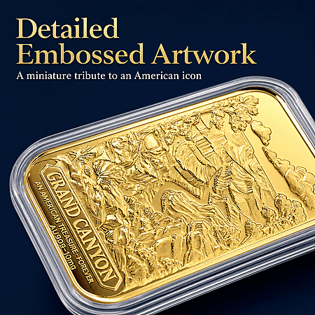24K Gold Grand Canyon - American Treasure Forever Embossed Sheet (31x45.5mm) 10mg - Product card gallery slide 4 (10178493448505)