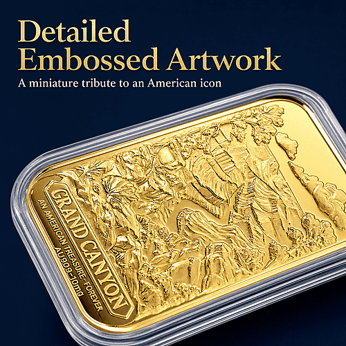 24K Gold Grand Canyon - American Treasure Forever Embossed Sheet (31x45.5mm) 10mg - Product card gallery slide 4 (10178493448505)