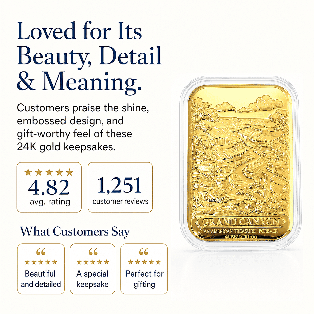 Grand Canyon 24k Gold Embossed Sheet 10mg (Del. In 10-12 Days)