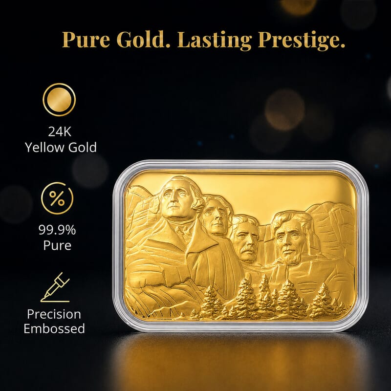 Mount Rushmore 24k Gold Embossed Sheet 10mg