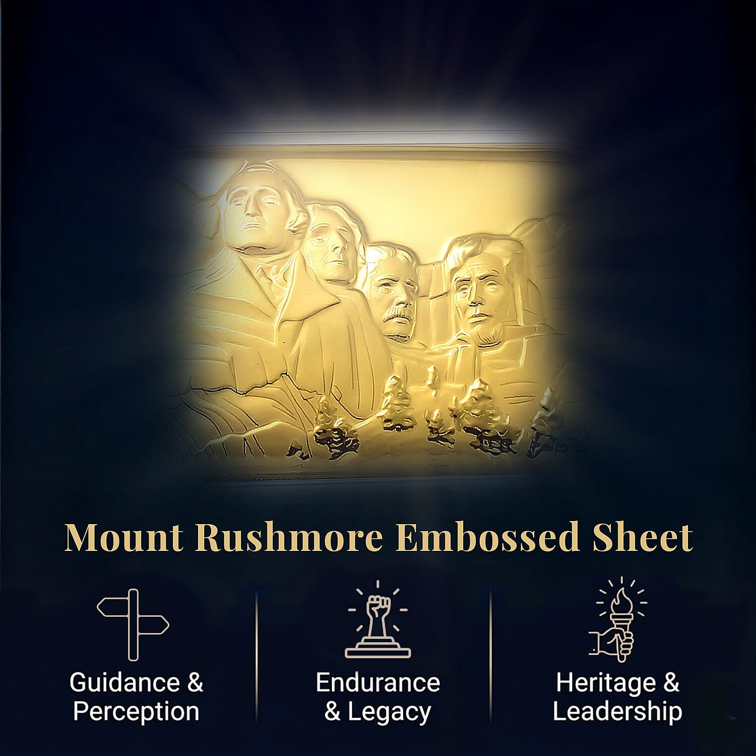 Mount Rushmore 24k Gold Embossed Sheet 10mg