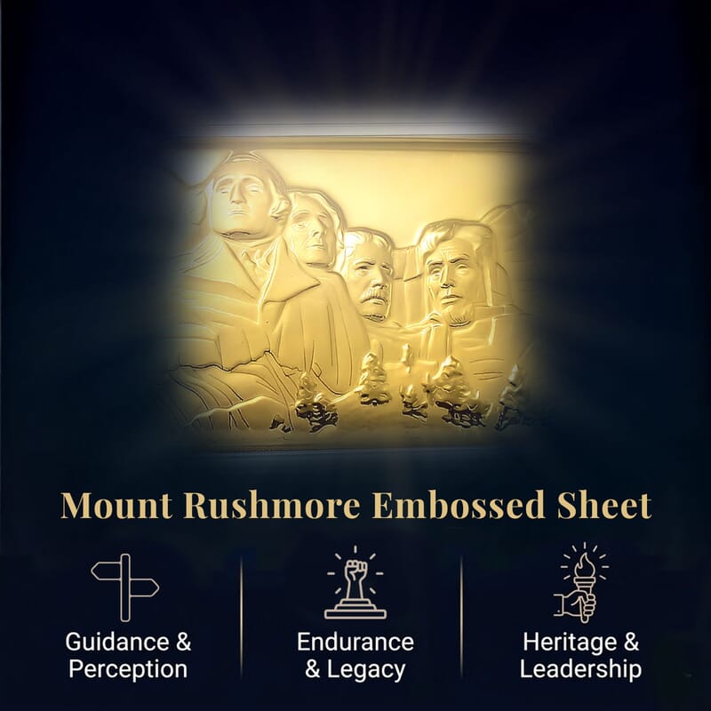 Mount Rushmore 24k Gold Embossed Sheet 10mg