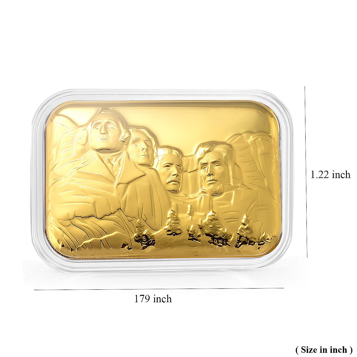 24K Yellow Gold Mount Rushmore Presidential Tribute Embossed Sheet (31x45.5mm) 10mg image number 4