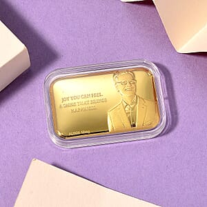 24K Yellow Gold Joy You Can Feel A Smile That Brings HappIness Embossed Sheet (31x45.5mm) 10mg