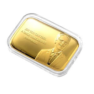 24K Yellow Gold Joy You Can Feel A Smile That Brings HappIness Embossed Sheet (31x45.5mm) 10mg